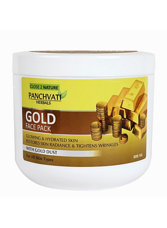 Panchvati Herbals Regular Gold Face Pack | Maintains Skin Elasticity & Brightness Up Face - 800 ml - Image 1