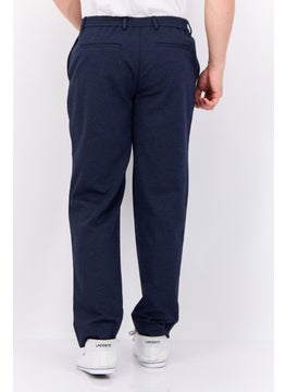 GANT Men Slim Fit Solid Straight Leg Pants, Marine  - Image 3