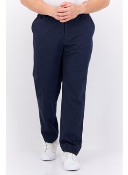 GANT Men Slim Fit Solid Straight Leg Pants, Marine  - Image 1
