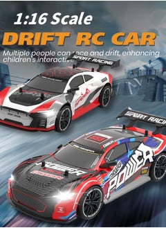 Harvestoy 1:16 Scale Drifting RC Cars, 2.4GHz 4WD RC Race Car, 30km/h High-Speed Remote Control Drift Car Vehicle, Racing Sport for Boys Girls Kids-2 USB Rechargeable Batteries,gitfs for kids  - Image 5