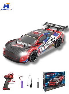 Harvestoy 1:16 Scale Drifting RC Cars, 2.4GHz 4WD RC Race Car, 30km/h High-Speed Remote Control Drift Car Vehicle, Racing Sport for Boys Girls Kids-2 USB Rechargeable Batteries,gitfs for kids  - Image 1