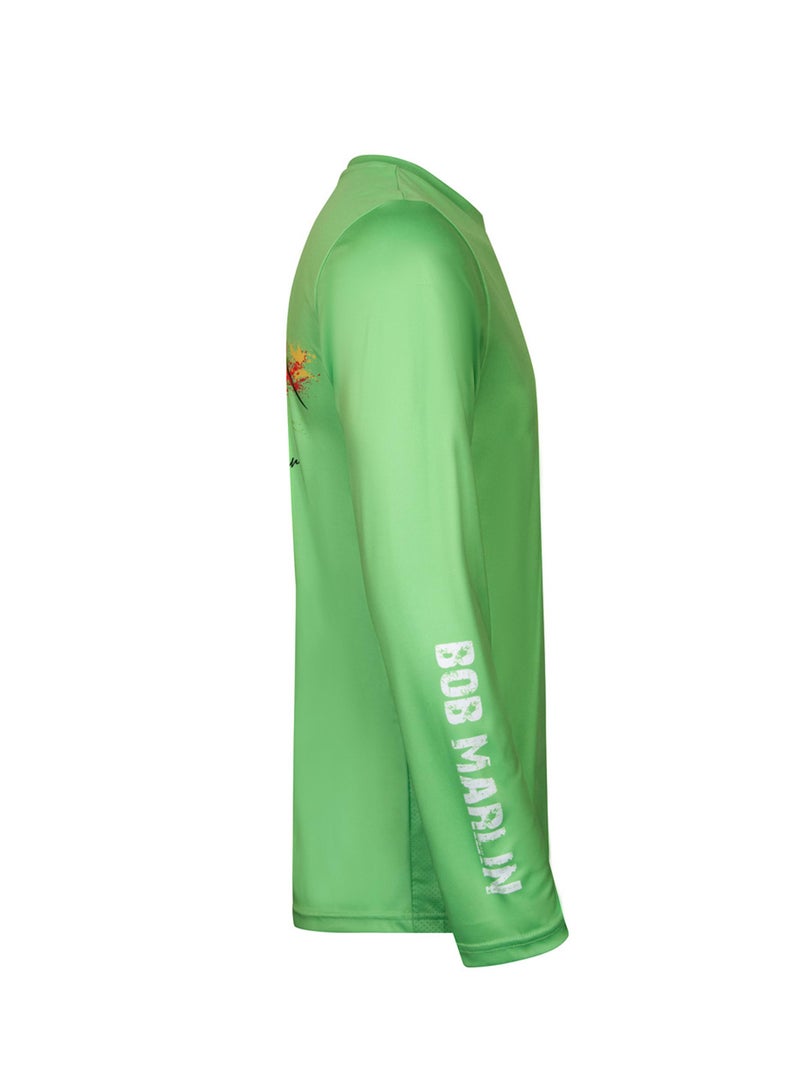 BOB MARLIN Marlin Performance Shirt Rasta Tuna Green-3Xl - Image 3