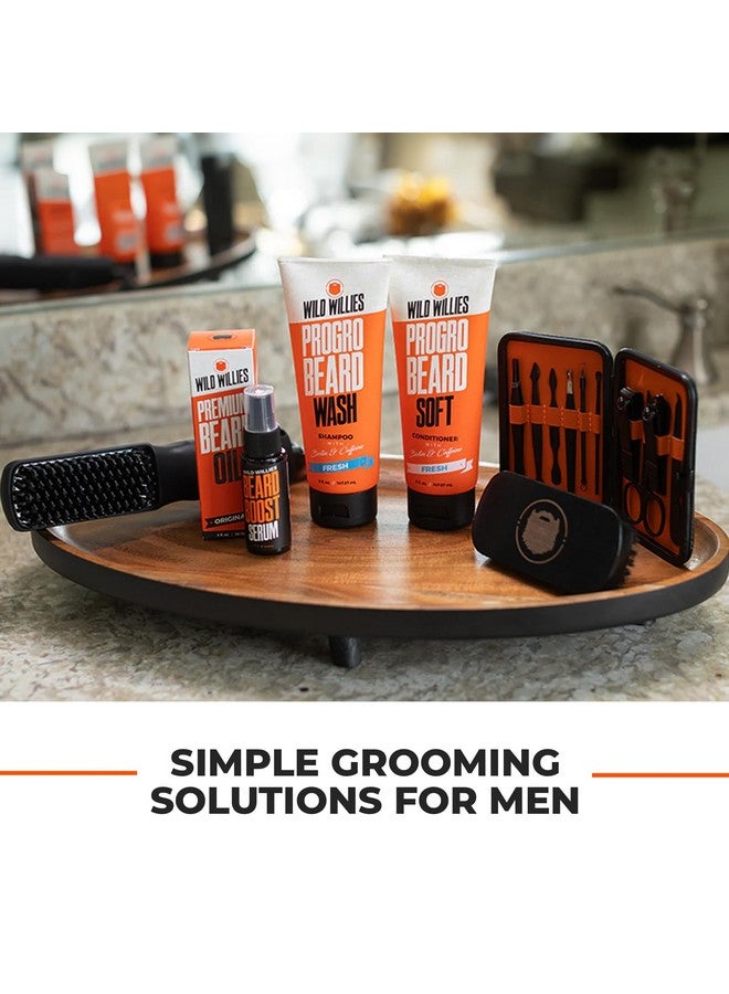 Wild Willies Beard Care Kit, Biotin Fortified Shampoo and Conditioner with Caffeine, Two 4-Oz Bottles, Promotes Healthy Beard Growth - Image 4