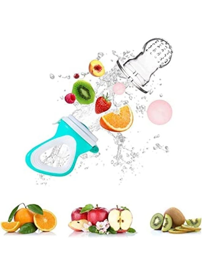 SHOWAY Baby Food Pacifier Feeder 2 Pcs With 3 Replacement Silicone Pouches Fresh Fruits Nipple Teether Toy For Toddlers Infant - Image 5