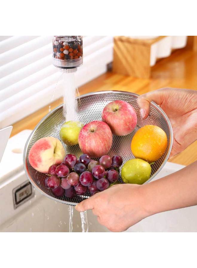 Stainless Steel Sieve Screen Round Small Fine Sieve Air Drying Dustpan Filter Screen Sieve Sample Sieve Rice Sieve Supplementary Food 304-Specifications:53cm Height 7cm Disc - No Holes (1 Pack) - Image 4