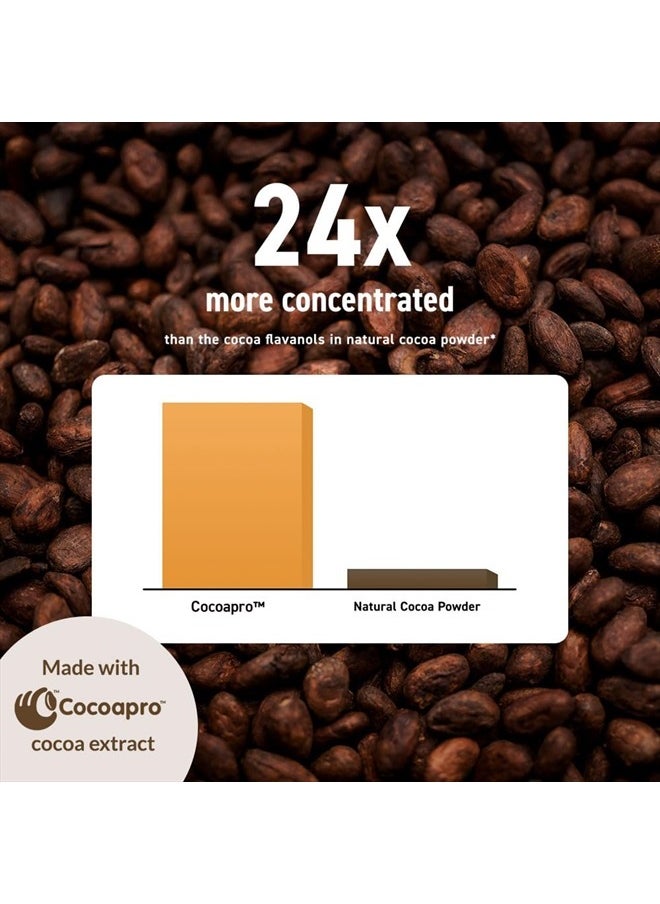 CocoaVia - Cardio Health Cocoa Powder, 30 Servings, 500mg Cocoa Flavanols, Support Heart Health, Boost Nitric Oxide, Improve Circulation, Energy, Preworkout, Vegan, Dark Chocolate Cacao - Image 1