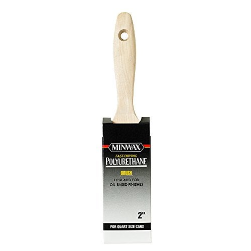 Minwax 427350008 Polyurethane 2" Trim-Black China Bristle Blend Brush/Roller/Applicator, 2 inch, White - Image 1