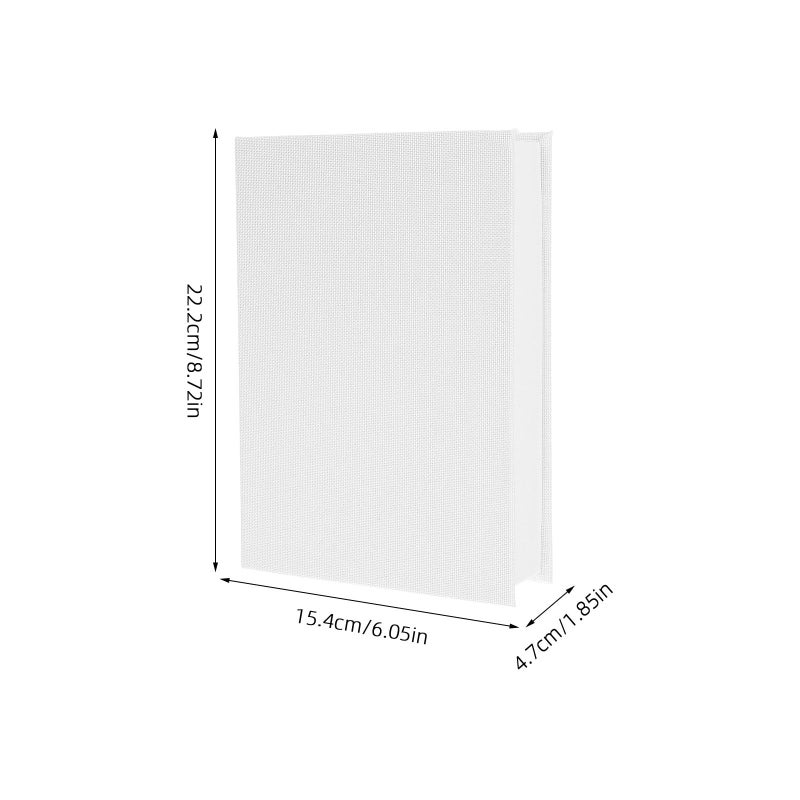 3Pcs White Linen Faux Book Storage Boxes 22x15x4 5cm Decorative Containers - Image 3