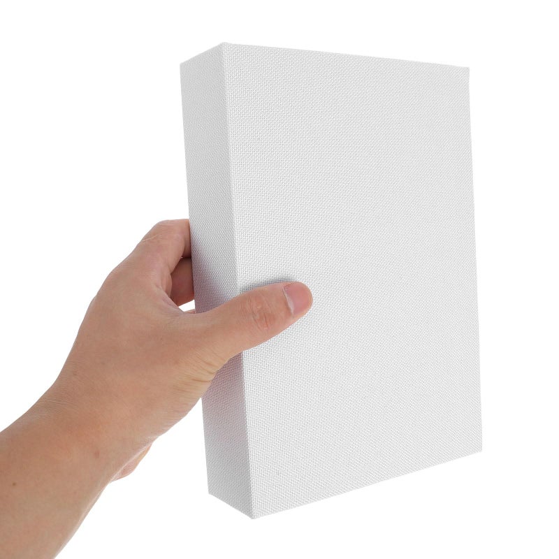 3Pcs White Linen Faux Book Storage Boxes 22x15x4 5cm Decorative Containers - Image 5