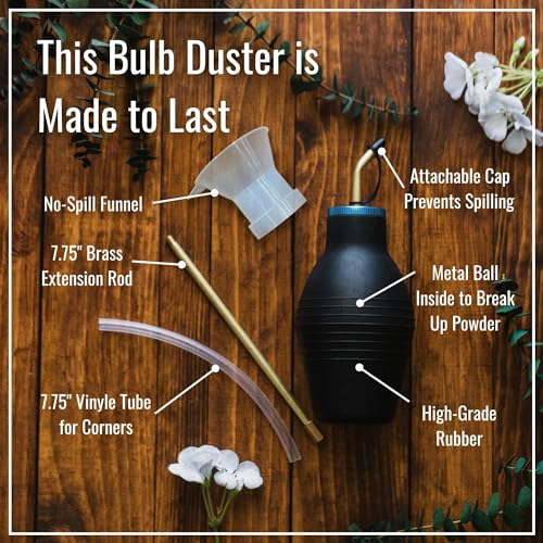 Dr. Killigan's The Insect Buster - Bulb Duster, Sprayer, Applicator, Dispenser for Diatomaceous Earth and Other Powders - Effective Dust Application Tool - Large (14oz) - Image 3
