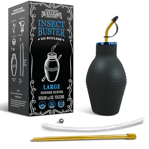 Dr. Killigan's The Insect Buster - Bulb Duster, Sprayer, Applicator, Dispenser for Diatomaceous Earth and Other Powders - Effective Dust Application Tool - Large (14oz) - Image 1