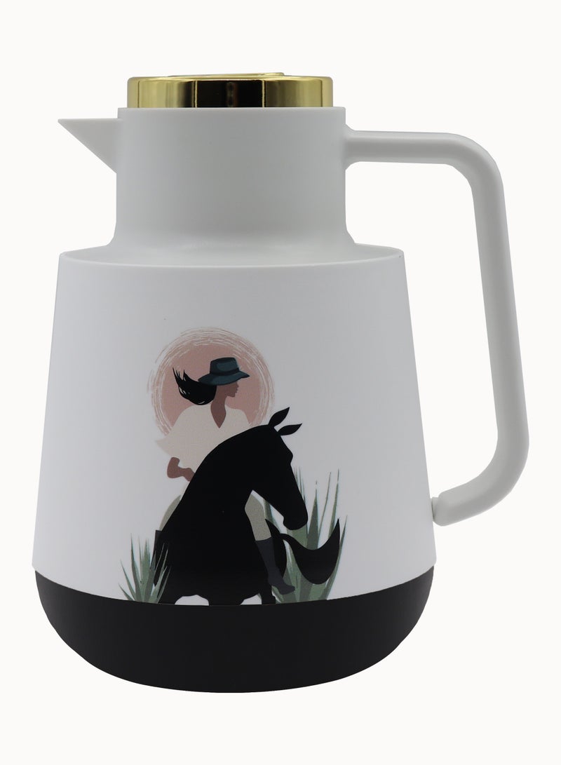 Yolo 1 Liter Coffee/Tea Vacuum Flask with Heat Insulation – Urban Lady Design, Black Color, Stylish and Functional - Image 3