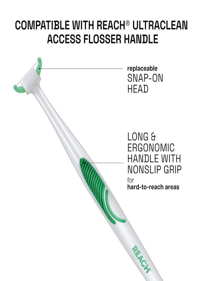 REACH Ultraclean Access Flossers Disposable Heads Fresh Mint Crystals 28 Each (Pack of 4) - Image 4
