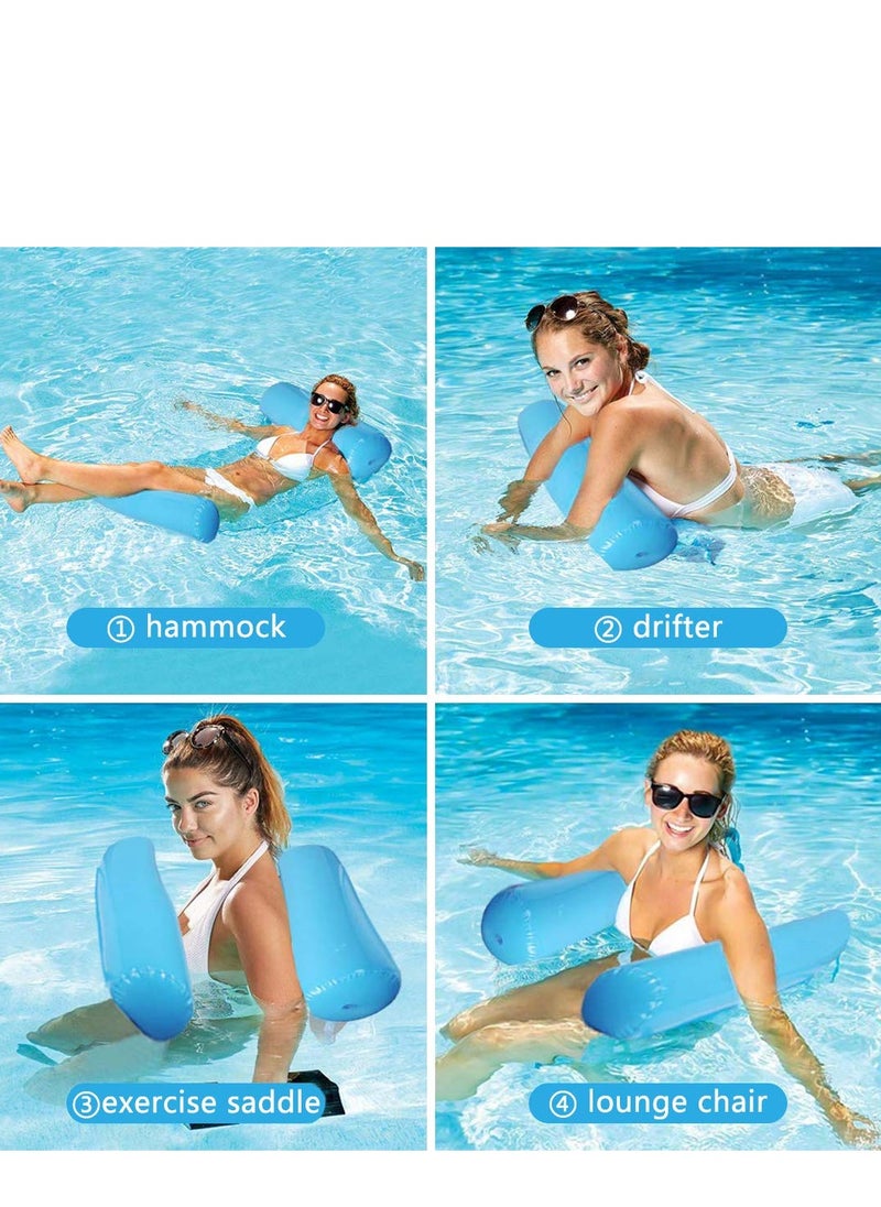 Generic - Water Swimming Pool Float Hammock, Pool Float Lounger, Water Hammock Lounger, Swimming Floating Bed Hammock, Comfortable Inflatable Swimming Pools Lounger for Adults Vacation Fun and Rest 2Pcs - Image 1