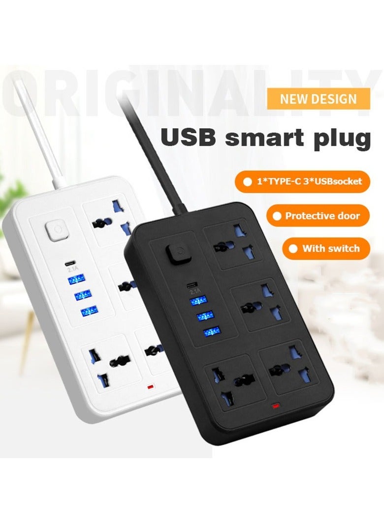 Electricity Joint & connector (4 AC ports + 3 USB Ports+1 Type-C)(633(Black)) - Image 4