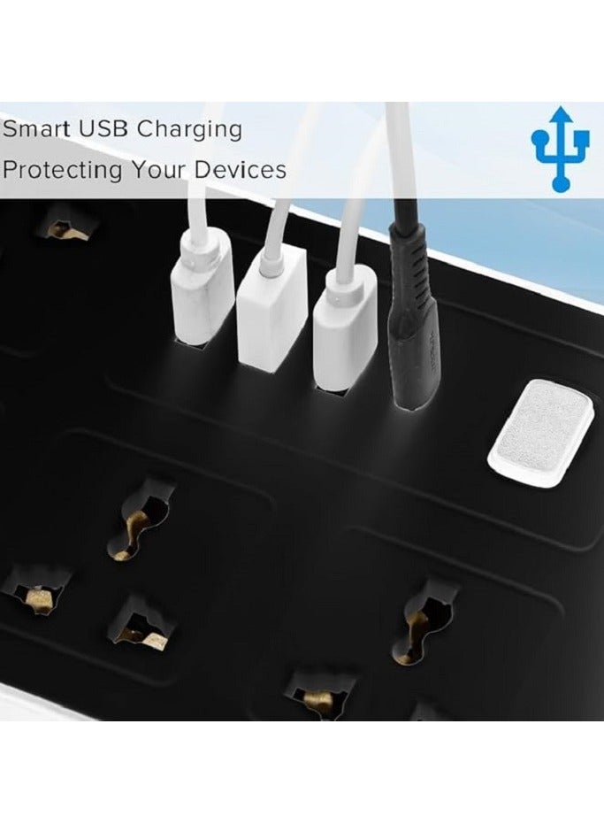 Electricity Joint & connector (4 AC ports + 3 USB Ports+1 Type-C)(633(Black)) - Image 2