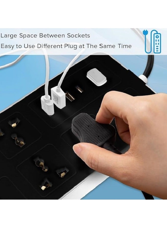 Electricity Joint & connector (4 AC ports + 3 USB Ports+1 Type-C)(633(Black)) - Image 3
