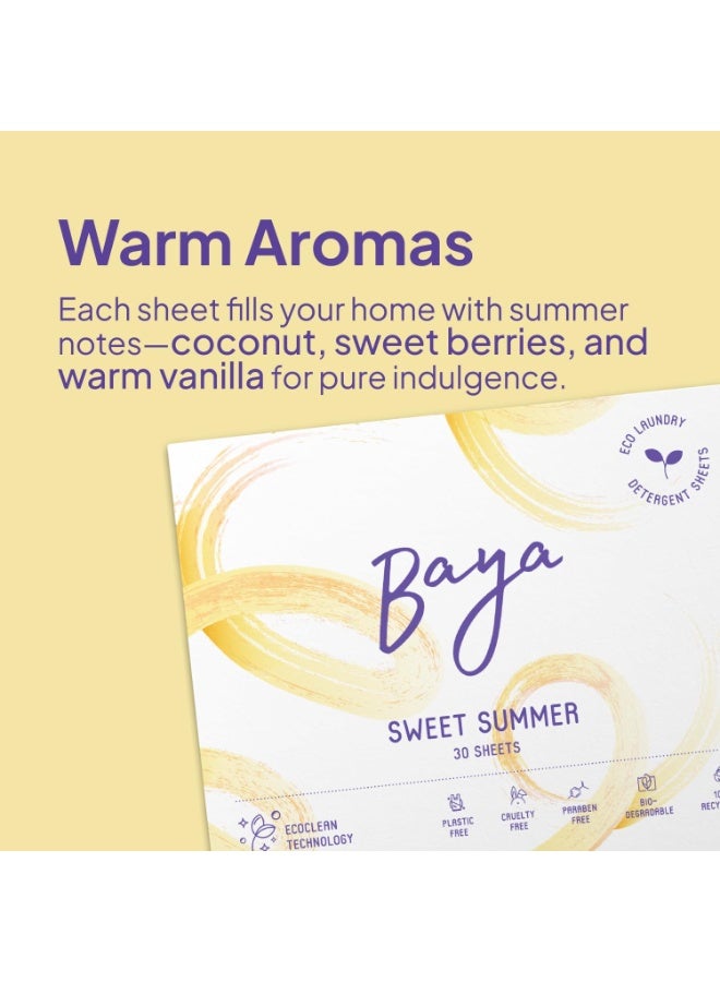 Baya Laundry Detergent Sheets Sweet Summer 30 Sheets - Image 5