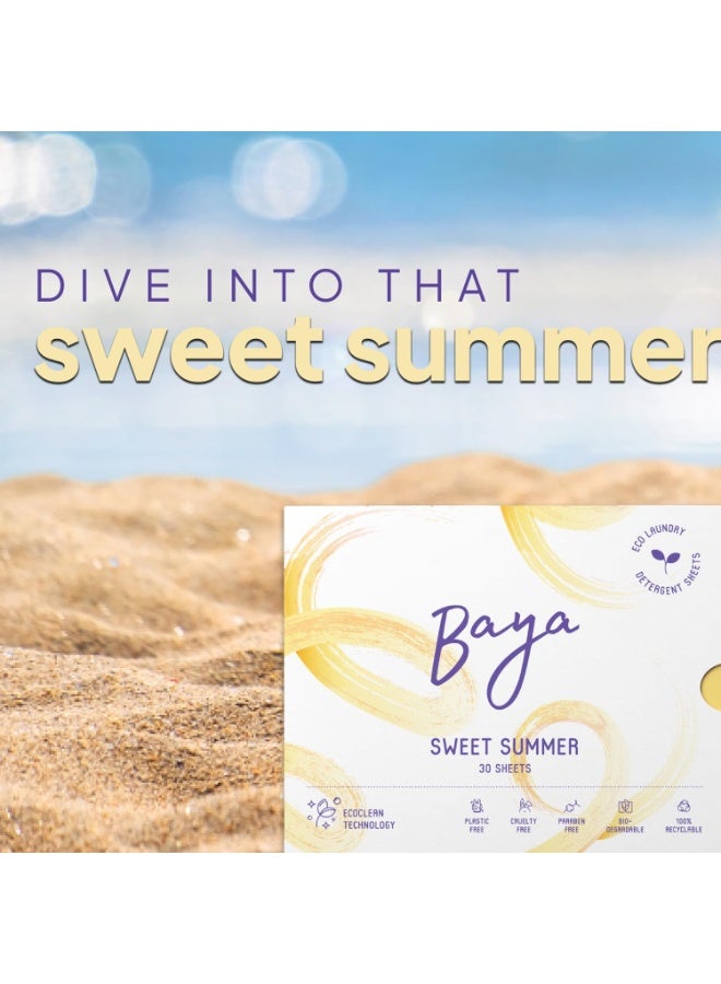 Baya Laundry Detergent Sheets Sweet Summer 30 Sheets - Image 3