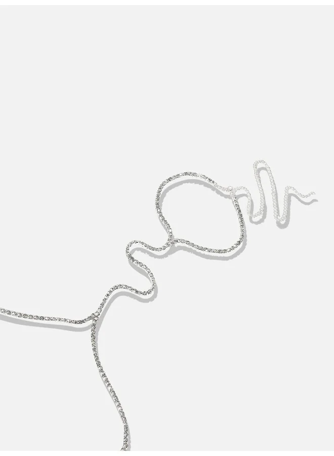 SOHI Modern Edge Stone Artificial Necklace Jewellery
