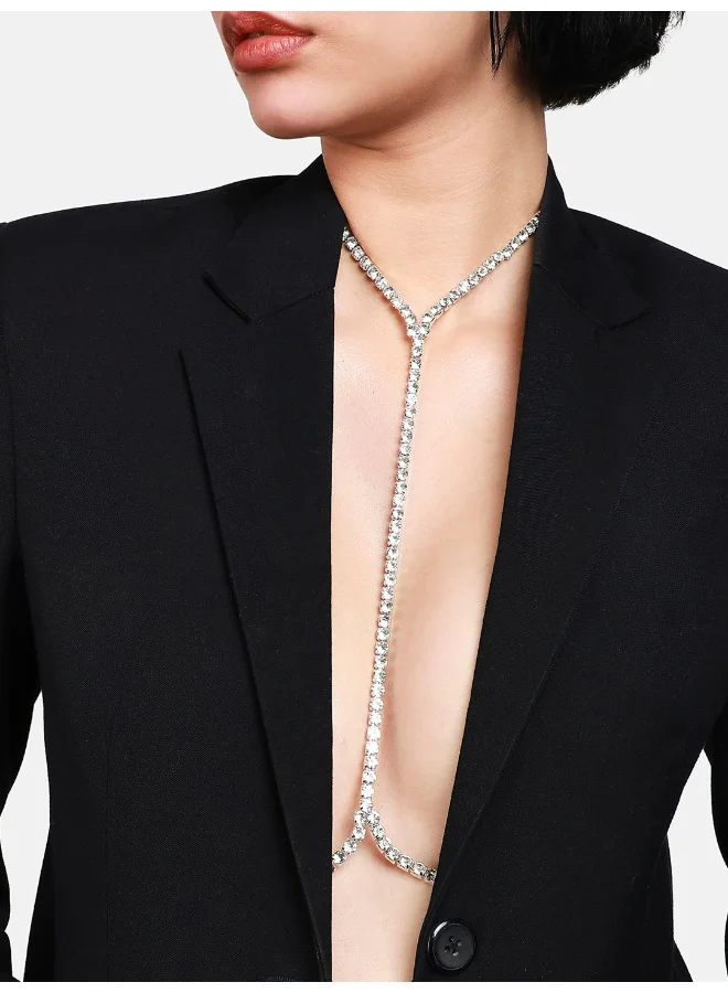 SOHI Modern Edge Stone Artificial Necklace Jewellery
