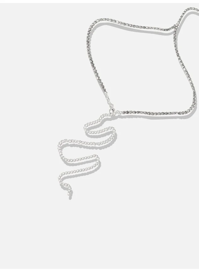 SOHI Modern Edge Stone Artificial Necklace Jewellery