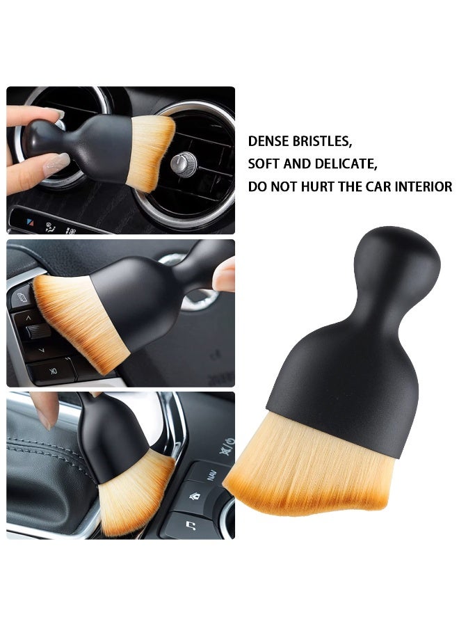 ACYYH Car Detailing Brush Set, 7 Piece Auto Interior Cleaning Kit with 5 Detail Brushes and 2 Soft Bristle Dash Brushes for Air Vents, Dashboard, Console - Image 4