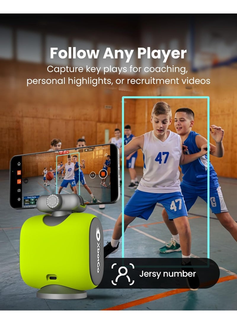 XbotGo Chameleon AI Auto Sports Action Camera - Cámara de fútbol 4K 60FPS y cámara de seguimiento de baloncesto para deportes de equipo, transmisión en vivo, sin suscripción, funciona con iOS y Android (grafito lava) - Image 3