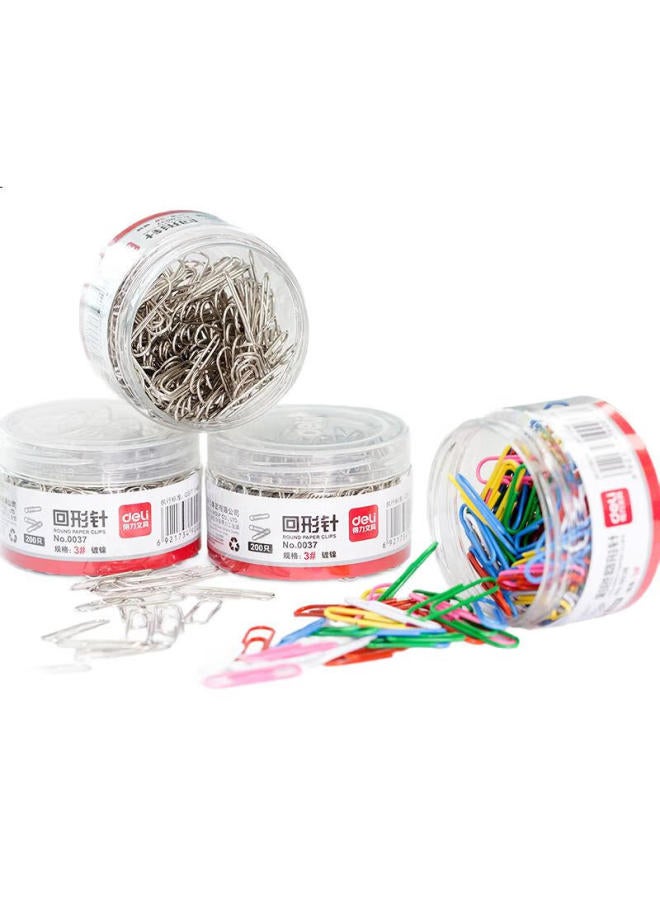 Deli Nickel-Plated Paper Clips Set, Silver 29Mm Paper Clips 600 Pieces, Colorful 29Mm Paper Clips 160 Pieces, Office Stationery Supplies, 33392 - Image 2