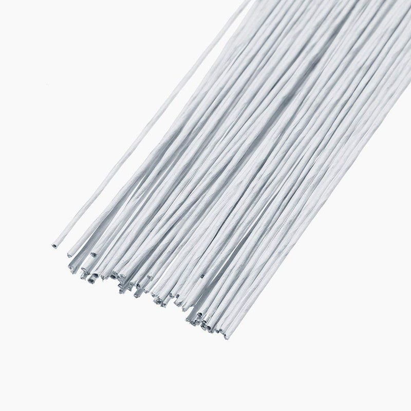 CAKE DECOR White Floral Stem Wire for Artificial Flower Making – 30 Gauge, Flexible and Durable Craft Wire for Cake Decorating and Floral Arrangements - Image 5