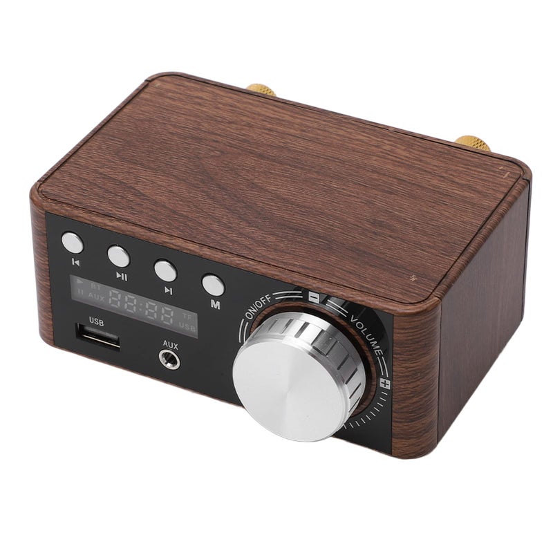 Mini 5 0 Power Amplifier 50Wx2 Wooden U Disk MP3 Decoding Stereo Input Compact Size - Image 3