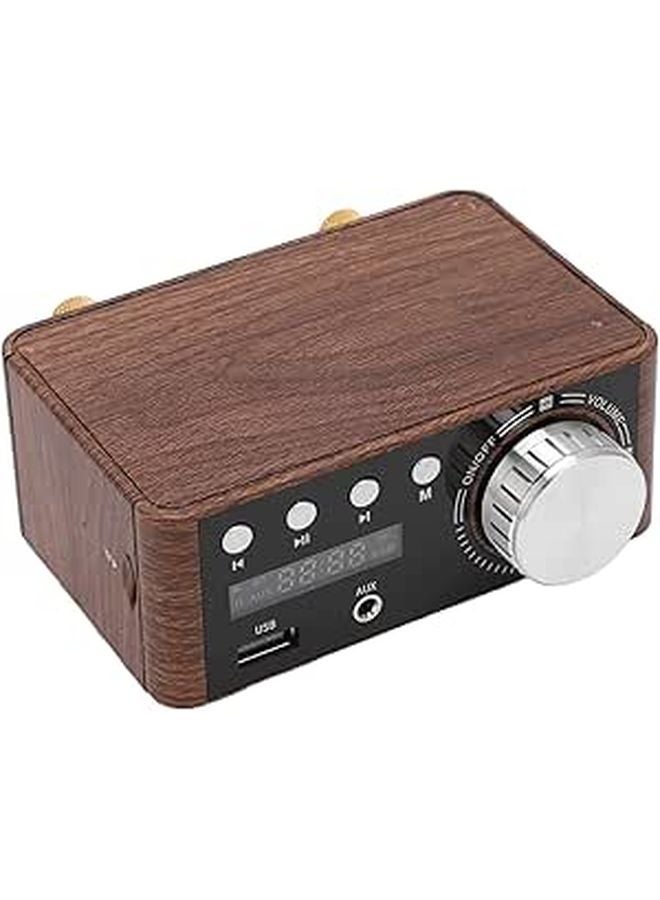 Mini 5 0 Power Amplifier 50Wx2 Wooden U Disk MP3 Decoding Stereo Input Compact Size - Image 1