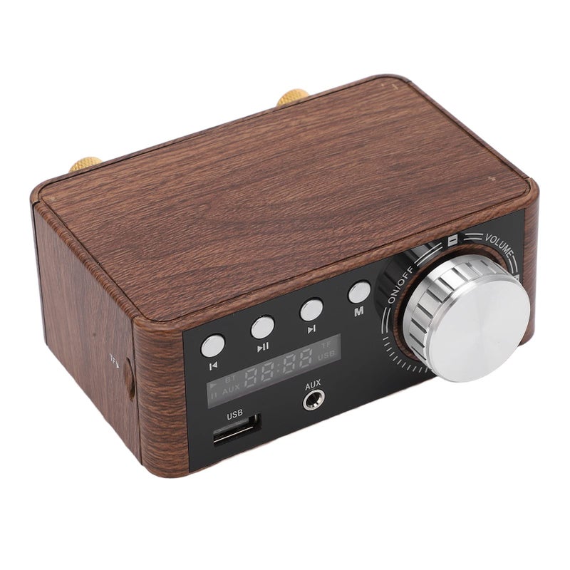 Mini 5 0 Power Amplifier 50Wx2 Wooden U Disk MP3 Decoding Stereo Input Compact Size - Image 2