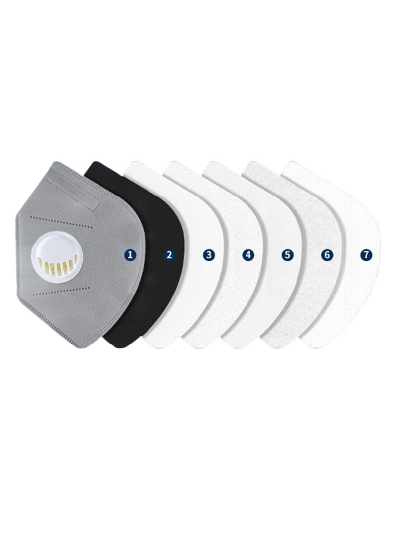 25 pieces of 7-layer dust masks,3D activated carbon filter masks,disposable dust masks,KN95,suitable for adult men and women - Image 3