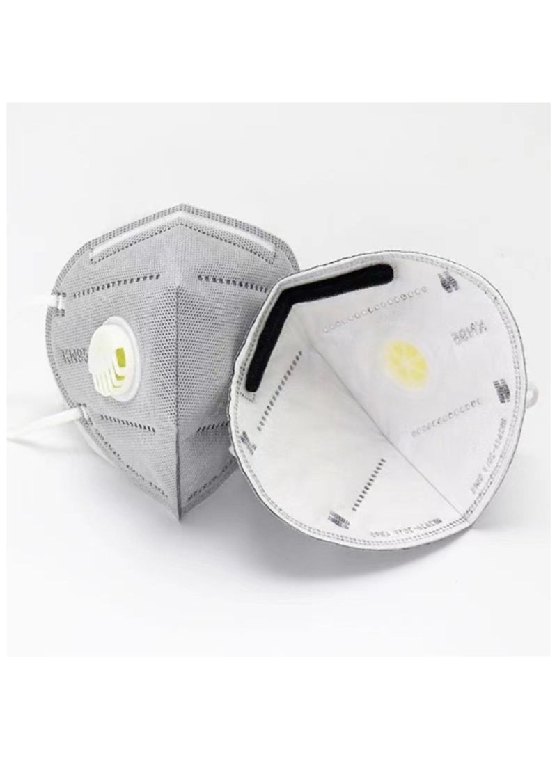 Hogan 25 PCS KN95 Face Mask with Valve - 7-Layer Protection, Adjustable Head Straps & Activated Carbon for Maximum Comfort (Pack of 25) - Image 2