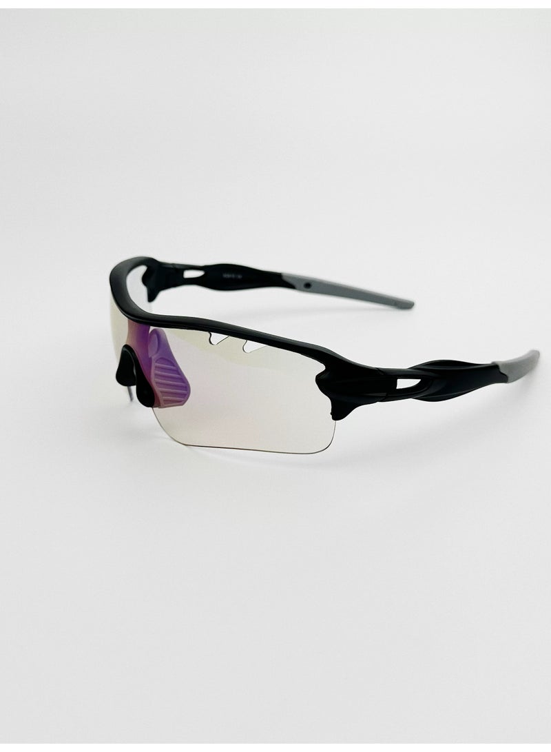 OAKLEY Retro Oversized Cycling Sunglasses TR90 Polarized Sports Eyewear with Interchangeable Lenses for Hiking - Image 2