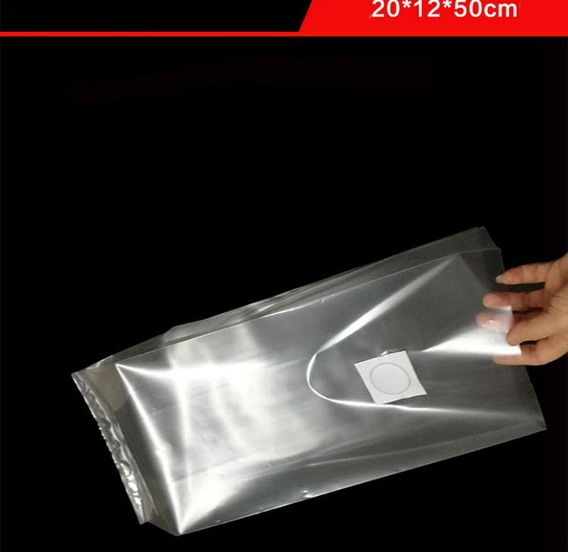 SUCOHANS أكياس الفطر، أكياس زراعة الفطر - أكياس سبان الفطر القابلة للإغلاق، أكياس مايكو الكبيرة الحجم 8" × 5" × 19"، فلتر 0.5 ميكرون، بولي بروبيلين 3 مل، للزراعة، للزراعة القابلة للتعقيم - Image 1