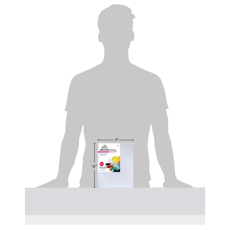 PHOENIX Stretched Canvas for Painting 8x10 Inch/10 Value Pack, 8 Oz Triple Primed 5/8 Inch Profile 100% Cotton White Blank Canvas, Artist Framed Canvas for Oil Acrylic & Pouring Art - Image 4