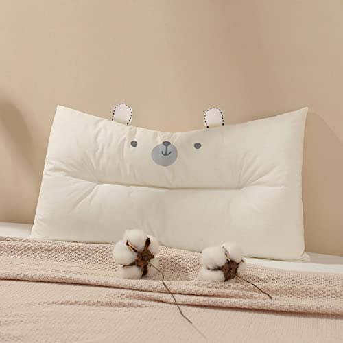 Choc chick Toddler Pillow,20X14inches Machine Washable Soft Hypoallergenic Kids Pillows,Child Cute Animal Perfect Toddler Pillows for Sleeping 2 Year Old (Bear) - Image 1