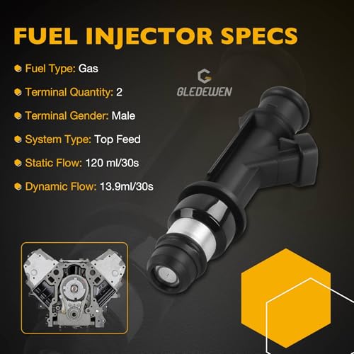 Gledewen FJ319 Fuel Injector Set of 6 2Hole Compatible with 19992008 Chevrolet GMC Isuzu Oldsmobile Saab Buick Hummer Engines 22L 28L 29L 35L 37L 42L Replacement FJ10578 - Image 3