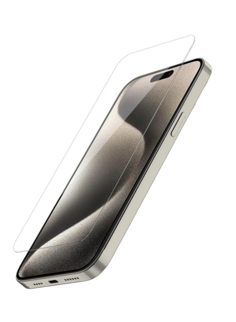 5D Tempered Glass Screen Protector for iPhone 15 Pro Max, Clear - Image 1
