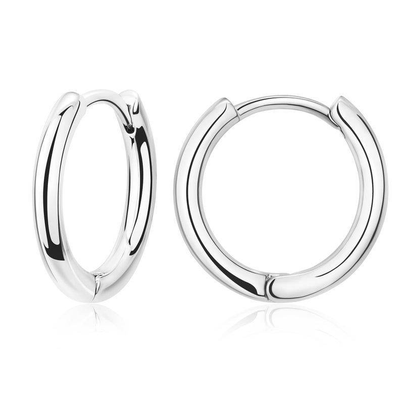Gokeey One Pair 316L Stainless Steel Small Hoop Earrings for Women, Cute Huggie Earrings for Women, Hypoallergenic Cartilage Earrings Hoop Silver Hoop Earrings for Multiple Piercing Jewelry Gift 6mm - Image 1