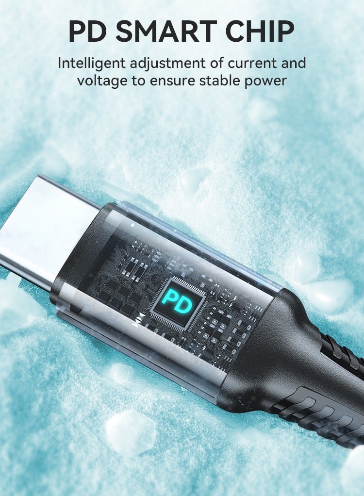 BWOO Type-C To Lightning Fast Charging Data Cable 3M Black - Image 5