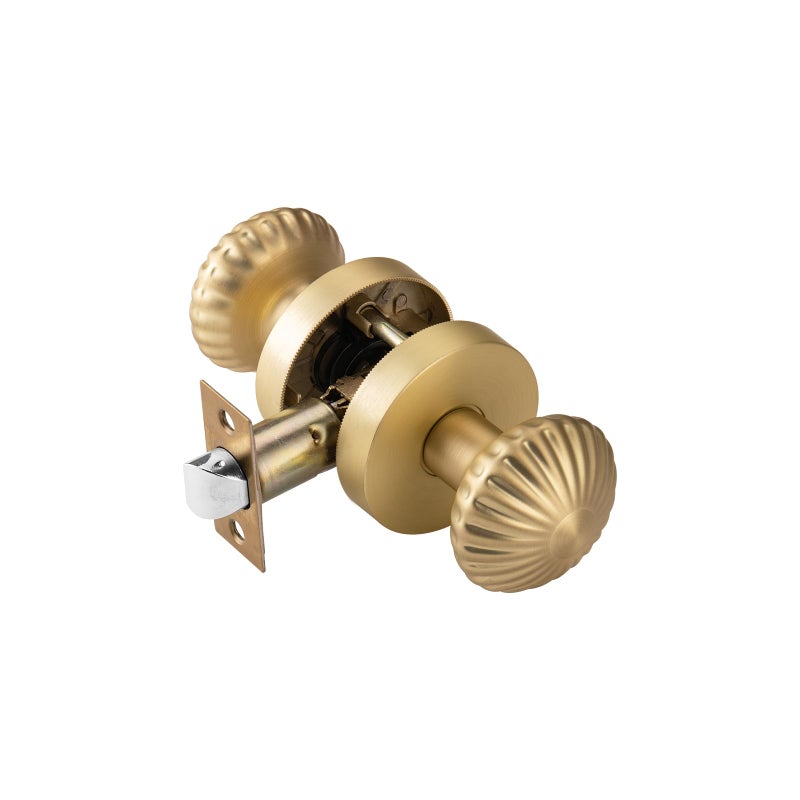 Ncsen Gold Interior Door Knobs, Non Locking Door Knob Door Handles For Hall & Closet, Passage Seashell Knobs - Image 1