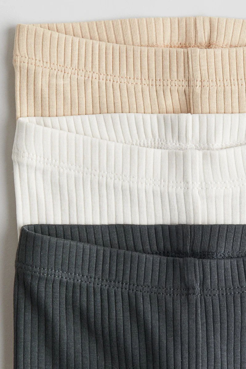 H&M 3-pack ribbed cycling shorts