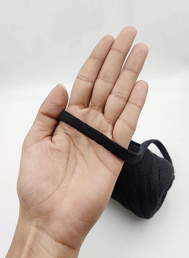 Bobbiny | Nada Flat Dori Strings (10 Meters) 100% Pure Cotton Strings for Ethnic Indian Dresses, Pajama, Lehenga, Saree,Petticoat, salwars, Patiala, chudidars (Black Flat) - Image 3