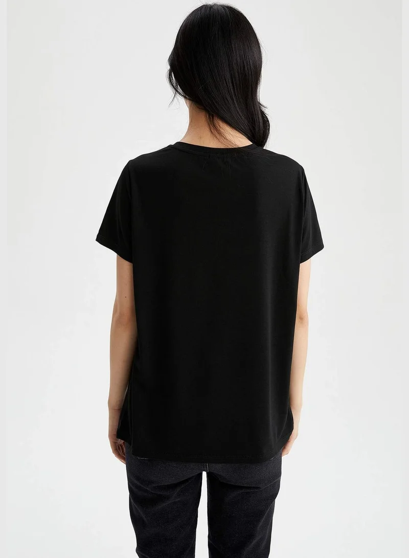 DeFacto Regular Fit Short Sleeve Printed T-Shirt