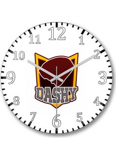 Print Shop Camisa Dashy Red Cap Wall Clock Curved Real Glass