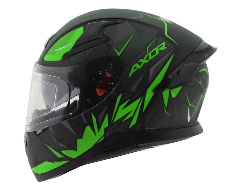 Axor Apex Hunter D/V Dull Black Neon Green Helmet-XL - Image 1