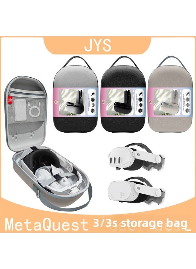Generic Meta Quest 3S VR Portable Zipper Storage Bag Quest 3 Helmet Handle Portable Drop-Resistant Protective Bag-Product Color:Black  - Image 2